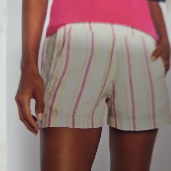 GAP Women's Pink Striped Shorts - Picture 1 of 6